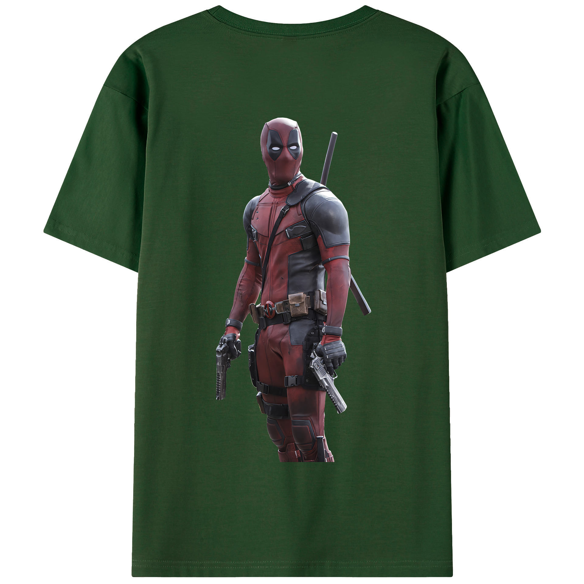 （画像用） Deadpool デッドプール 綿100％半袖Tシャツ（背面プリント）